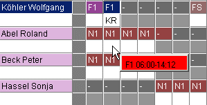 Dienstplan-Korrekturen per Drag & Drop