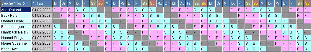 Schichtplan 2.72