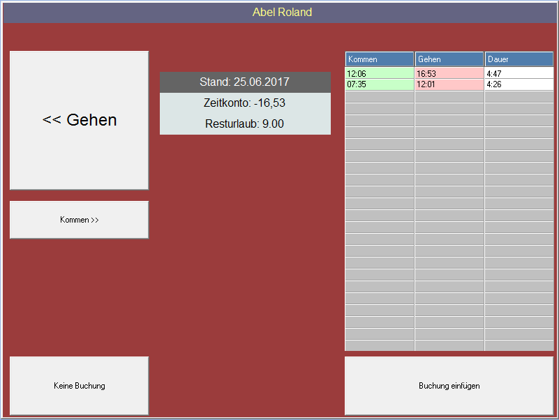 Touchscreen-Terminal: Gehen