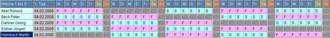 Schichtplan 2.3