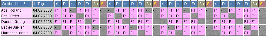 Dienstplan 1.3